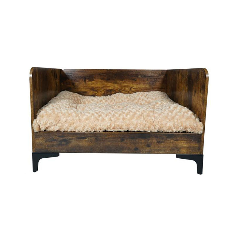 Gỗ trong nhà hiện đại Giường chó cao với khung