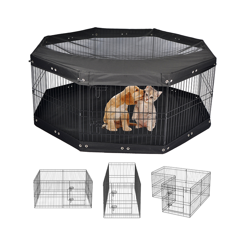 8 bảng có thể gập dây kim loại chó playpen với nắp trên và miếng đệm dưới cùng 8 bảng có thể gập dây kim loại chó playpen với nắp trên và miếng đệm dưới cùng