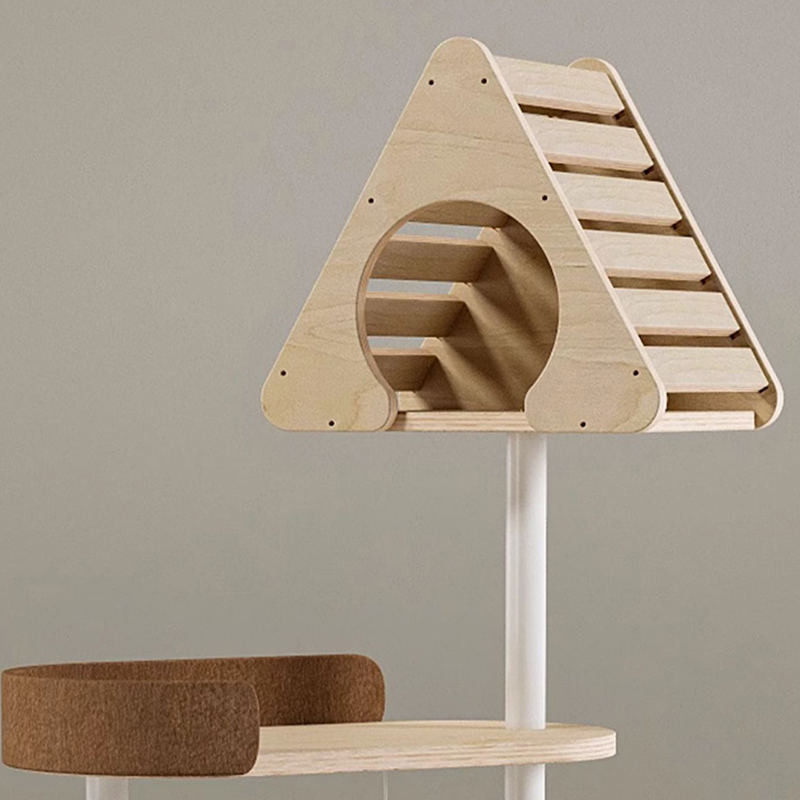 Hình học tối giản hình học dễ thương tháp gỗ trong nhà Hình học tối giản hình học dễ thương tháp gỗ trong nhà