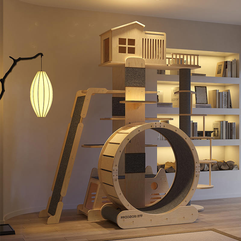 Khung leo núi đa cấp của biệt thự gỗ rắn Khung leo núi đa cấp của biệt thự gỗ rắn