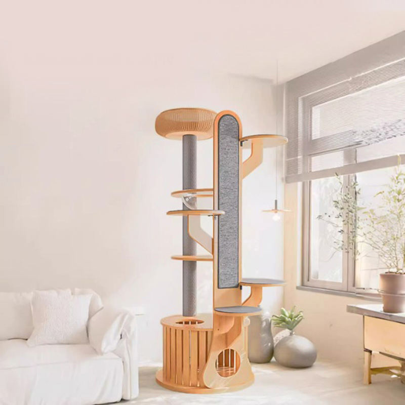 Hình dạng cây xương rồng khung gỗ leo cây mèo rắn với viên nang không gian Hình dạng cây xương rồng khung gỗ leo cây mèo rắn với viên nang không gian