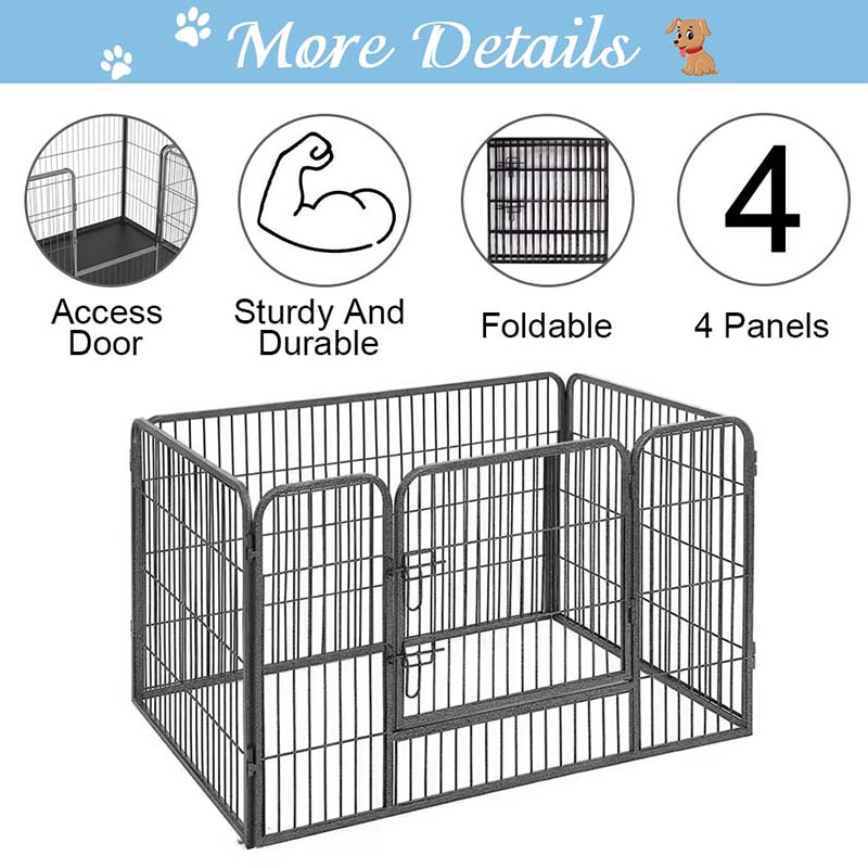 Nhiệt độ nặng có thể gập lại bằng kim loại playpen Nhiệt độ nặng có thể gập lại bằng kim loại playpen