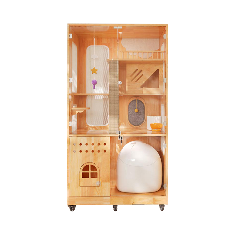 Panoramic trong nhà lồng lồng lồng gỗ rắn bao vây