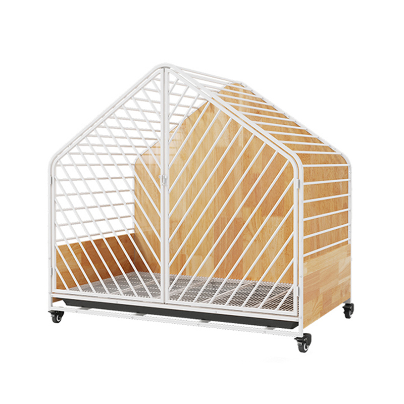 Lồng chó trong nhà lớn bằng thép gỗ